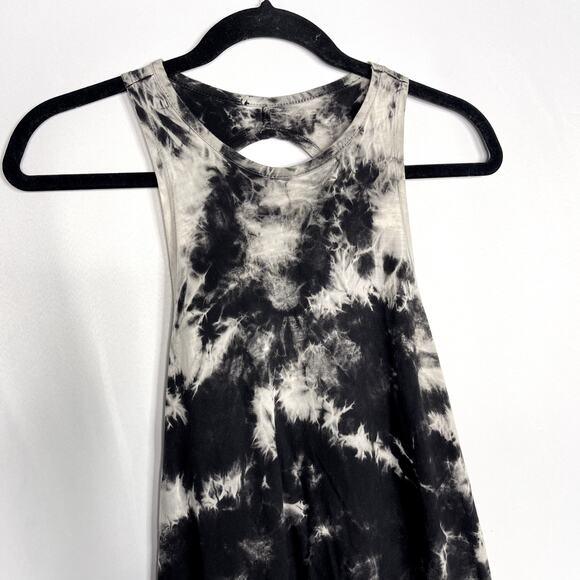 Urban Outfitters Medium Black Gray Tie Dye Keyhole Back Tank Top Dress Crew Neck - Picture 3 of 10